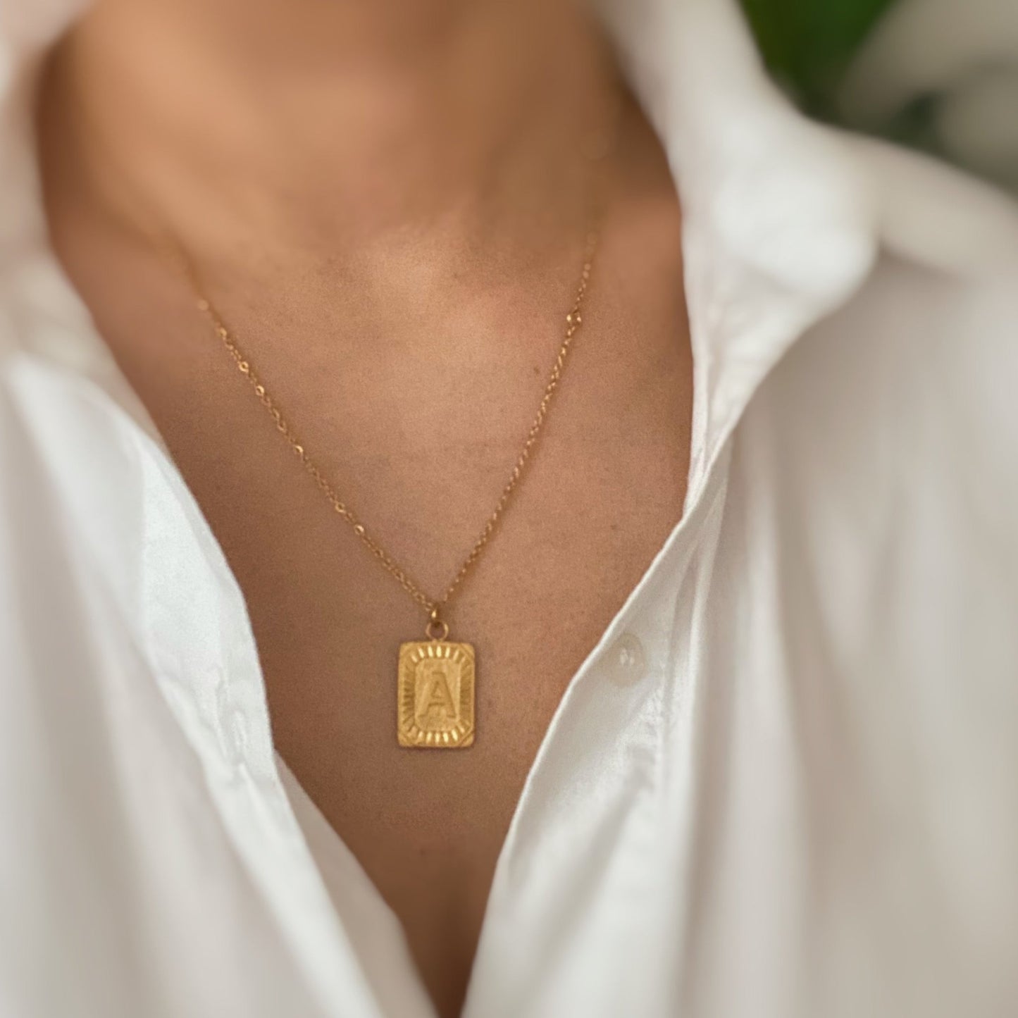 Art Deco Initial Necklace - Inspiredbynikajayy