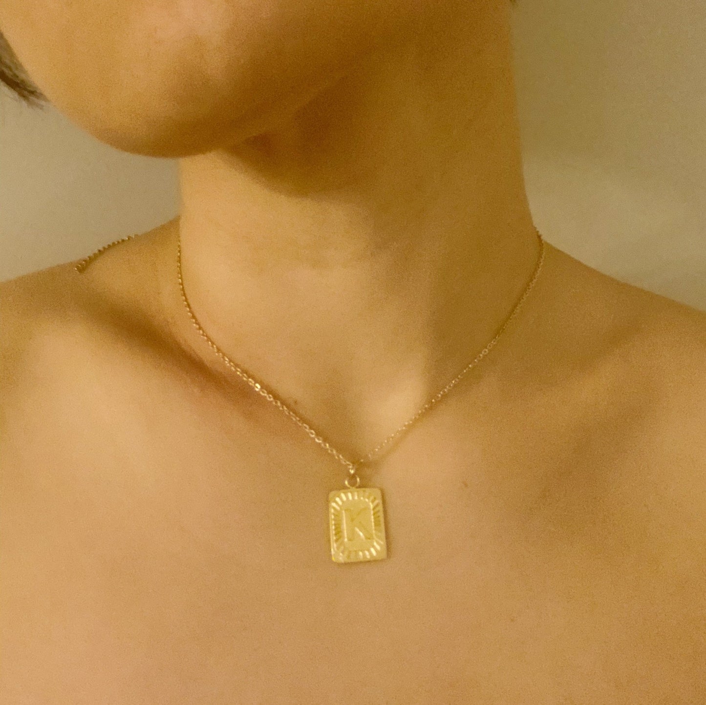 Art Deco Initial Necklace - Inspiredbynikajayy
