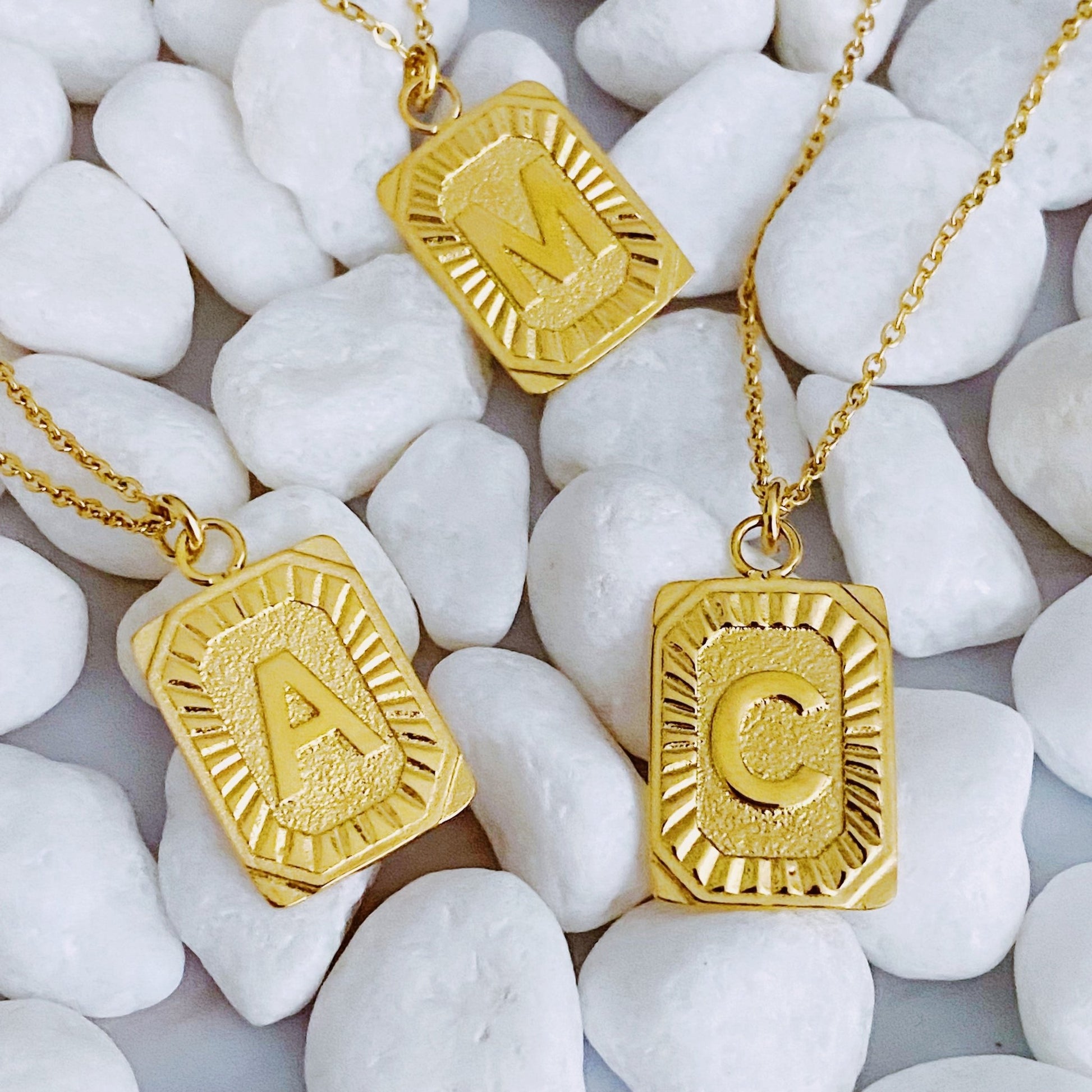 Art Deco Initial Necklace - Inspiredbynikajayy
