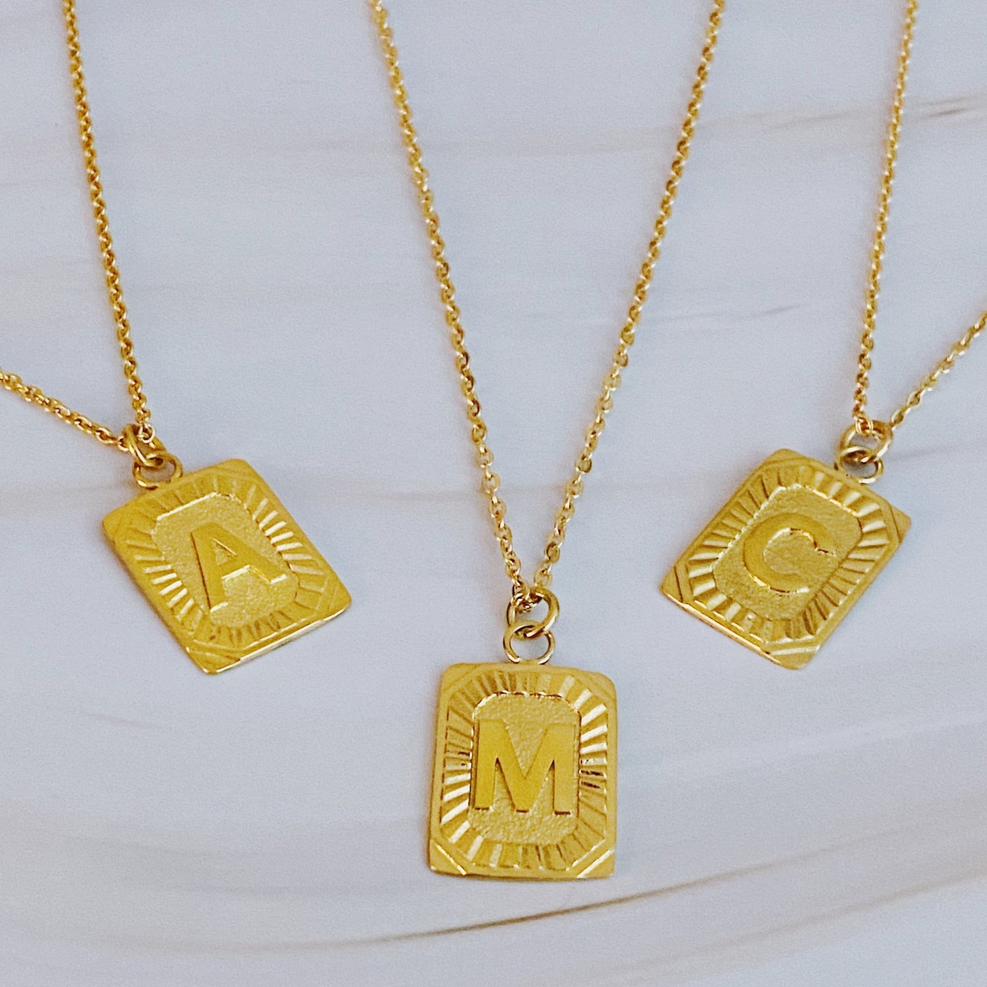 Art Deco Initial Necklace - Inspiredbynikajayy