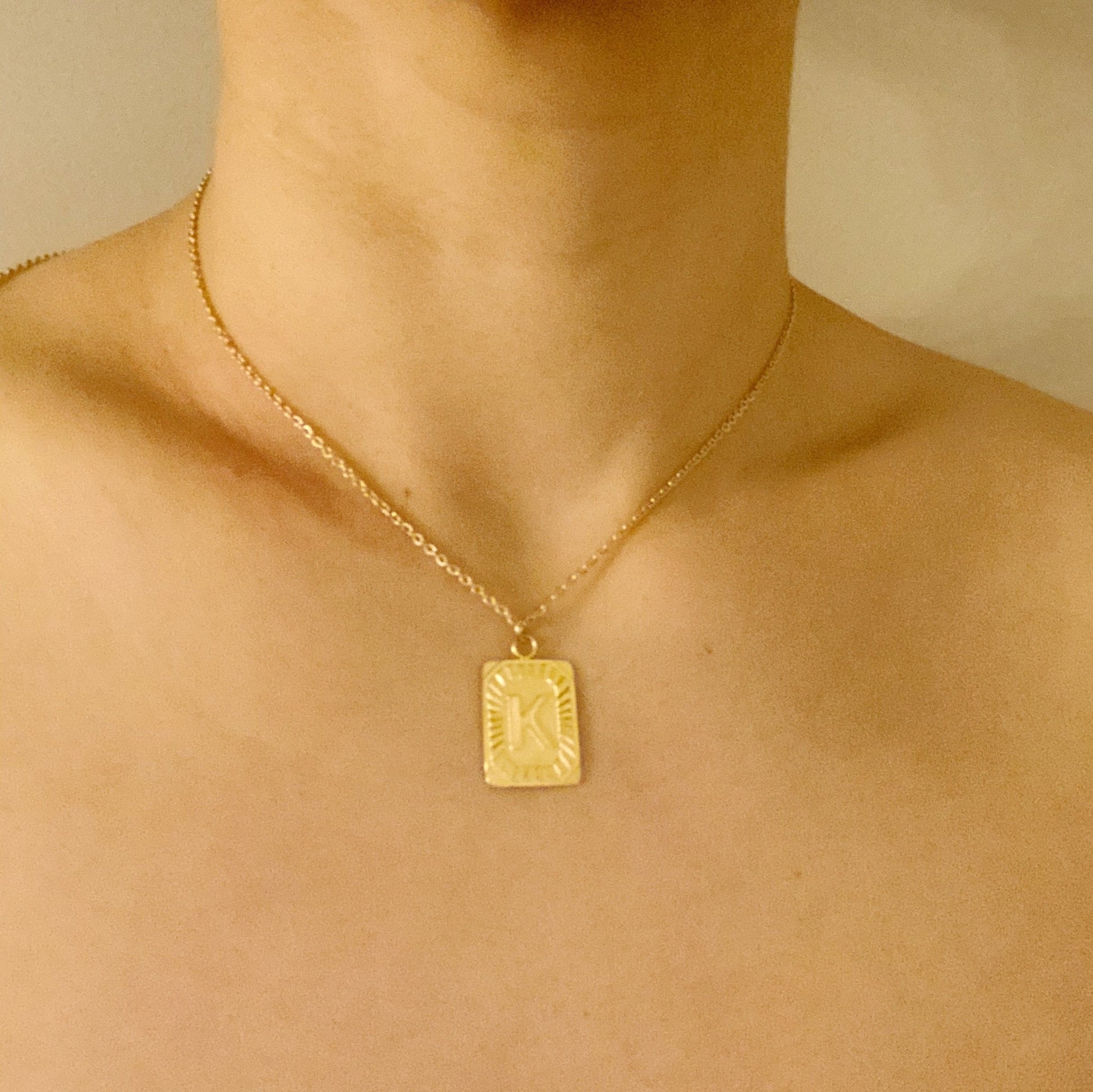 Art Deco Initial Necklace - Inspiredbynikajayy