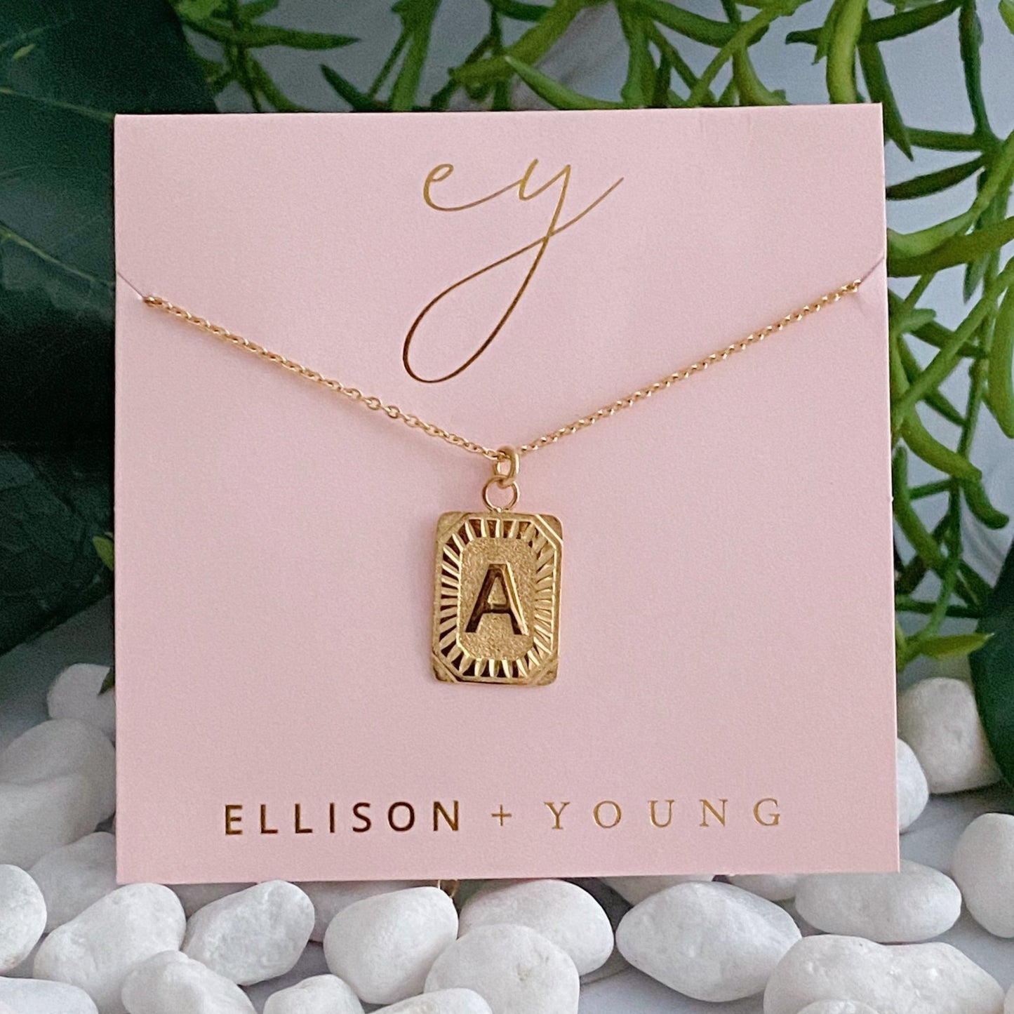 Art Deco Initial Necklace - Inspiredbynikajayy