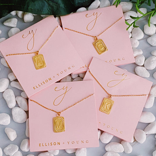 Art Deco Initial Necklace - Inspiredbynikajayy