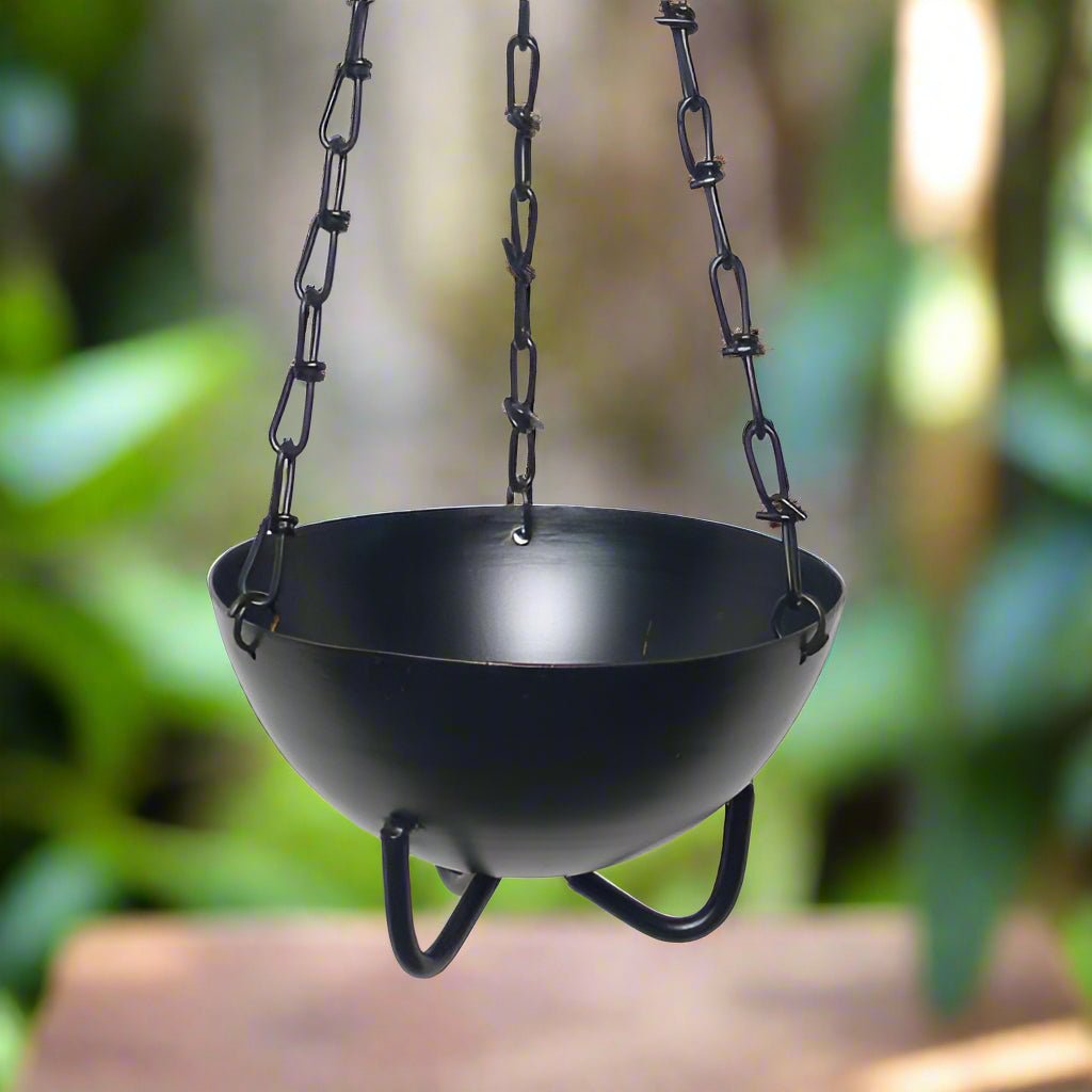 Hanging cauldron for burning smudging herbs and resins - Small - Inspiredbynikajayy