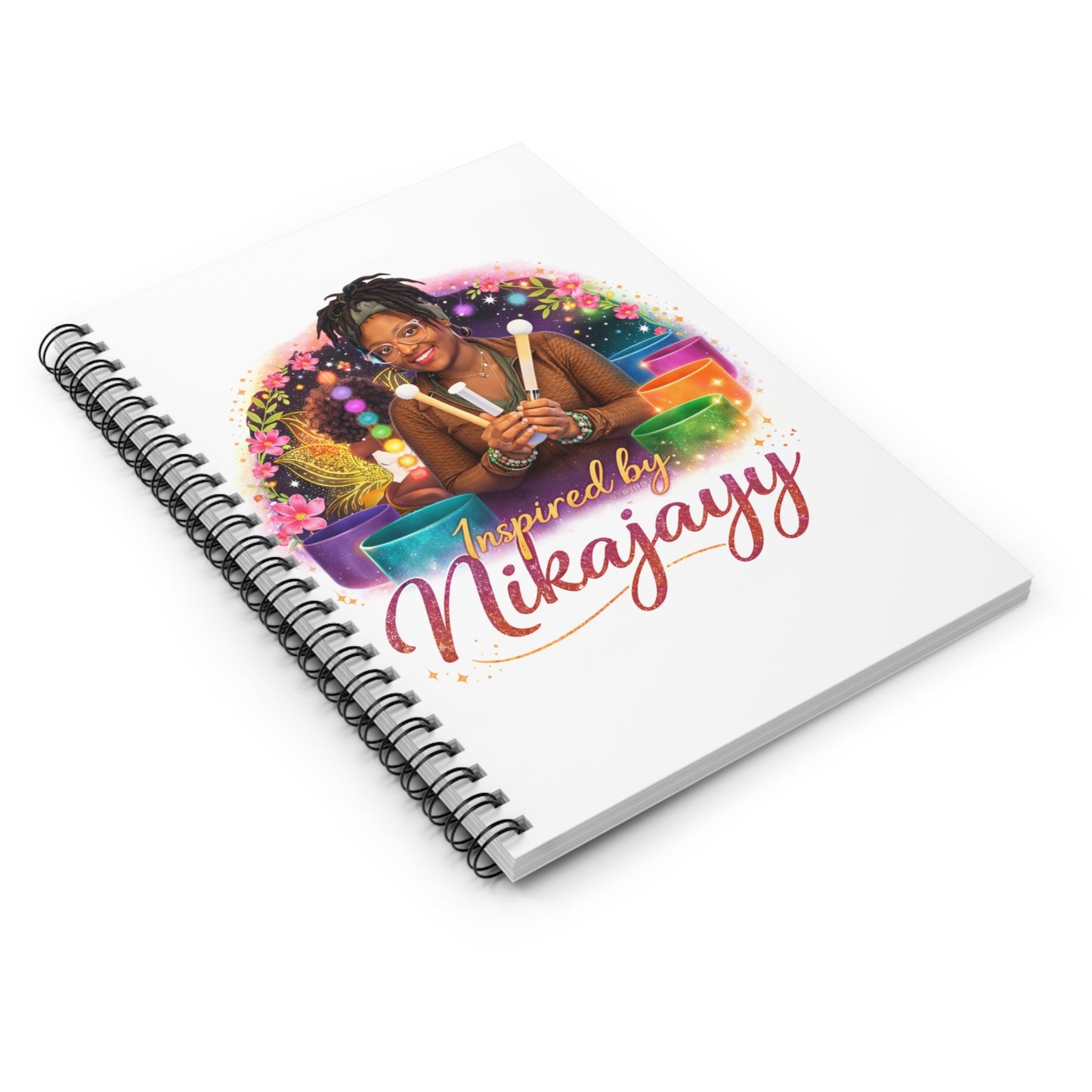 Inspirational Music Therapy Spiral Notebook — "Inspired by Nikajayy" - Inspiredbynikajayy