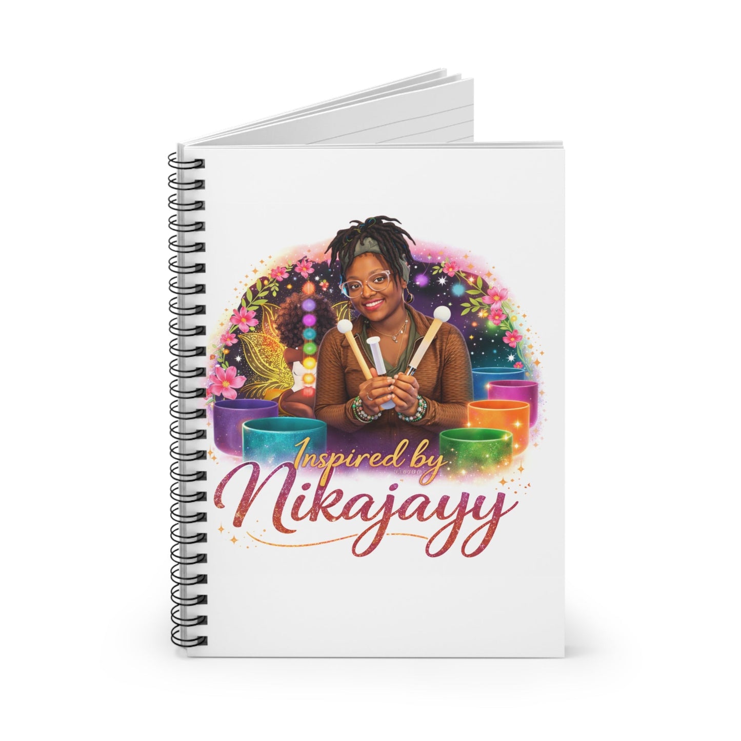 Inspirational Music Therapy Spiral Notebook — "Inspired by Nikajayy" - Inspiredbynikajayy