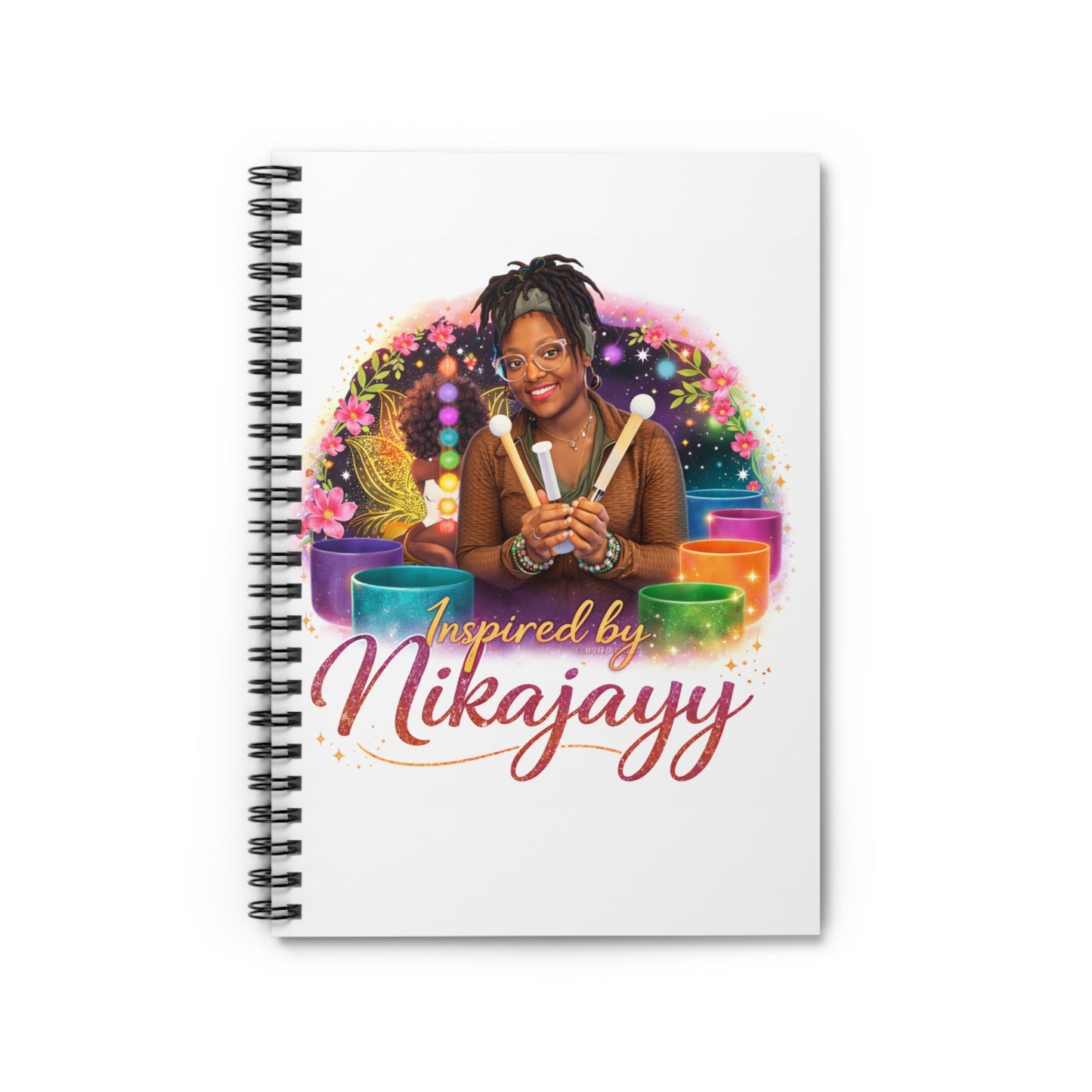 Inspirational Music Therapy Spiral Notebook — "Inspired by Nikajayy" - Inspiredbynikajayy